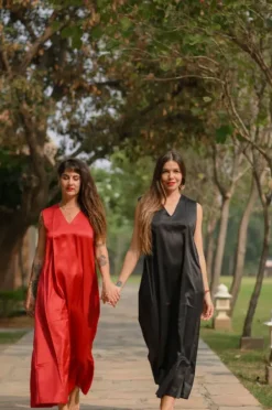 The TwoSisters Plus Size|Plus Size-Amatista Zomerjurk Knalrood