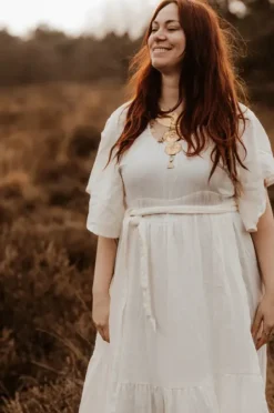 The TwoSisters Plus Size|Zwangerschapsjurk-Angel dress wit