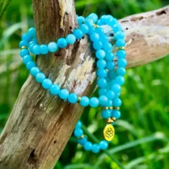 The TwoSisters Buddhist Malas|Kettingen-Aquamarijn Mala