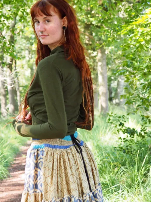 The TwoSisters Tops|Plus Size-Astarte Top Bamboo/Cotton groen