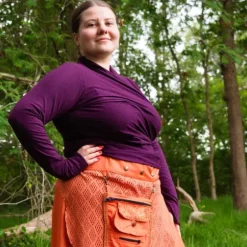 The TwoSisters Tops|Plus Size-Astarte Top Bamboo/Cotton Paars