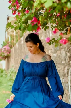 The TwoSisters Plus Size|Plus Size-Athena Jurk Koningsblauw