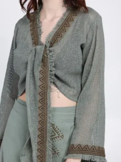 The TwoSisters Tops|Nomad Chic Collectie-Aurora Top Jadegroen