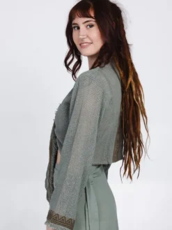 The TwoSisters Tops|Nomad Chic Collectie-Aurora Top Jadegroen