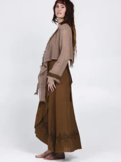 The TwoSisters Tops|Nomad Chic Collectie-Aurora Top Lichtbruin