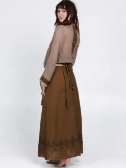 The TwoSisters Tops|Nomad Chic Collectie-Aurora Top Lichtbruin