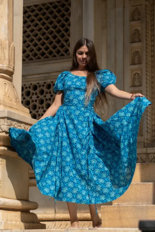 The TwoSisters Zomer|Zomer Jurken-Belle Jurk Blauw