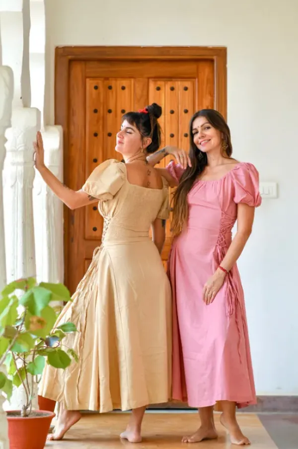 The TwoSisters Gypsy|Zomer-Belle Jurk Ecru