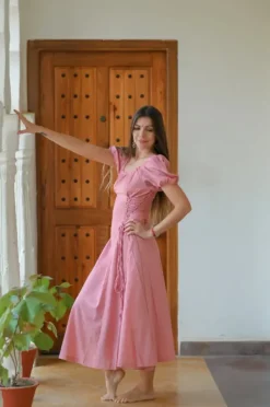 The TwoSisters Gypsy|Zomer-Belle Jurk Roze