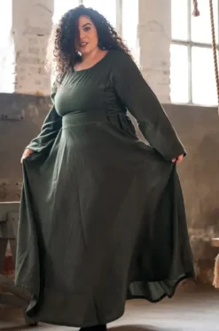 The TwoSisters Plus Size|Plus Size-Berkana Jurk Groen (t/m maat 52)