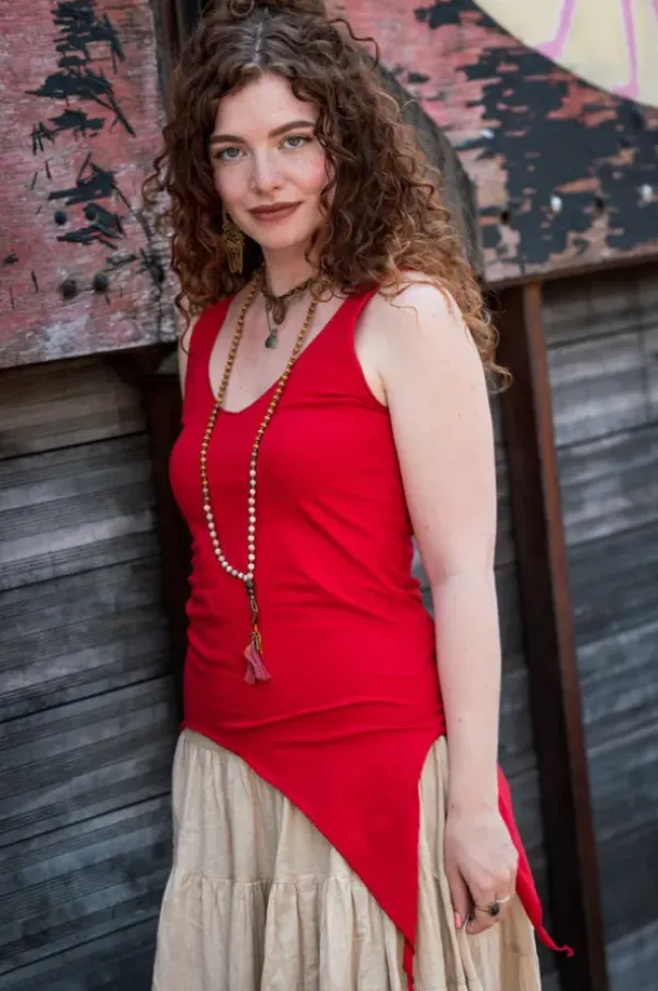 The TwoSisters Tops|Zomer-Best Top Ever Vuur Rood