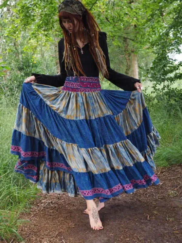 The TwoSisters Zijden Rokken|Zijden Bohemian Rokken-Bohemian Rok 435