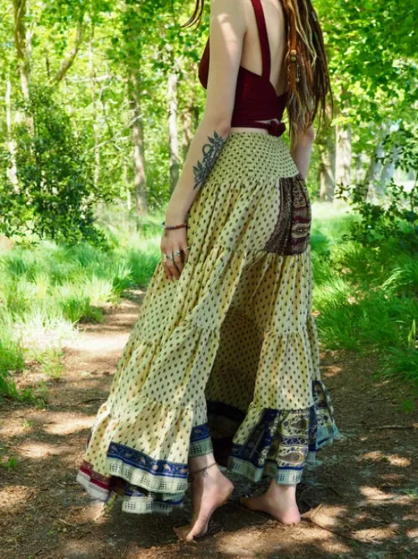 The TwoSisters Zijden Rokken|Zijden Bohemian Rokken-Bohemian Rok 329