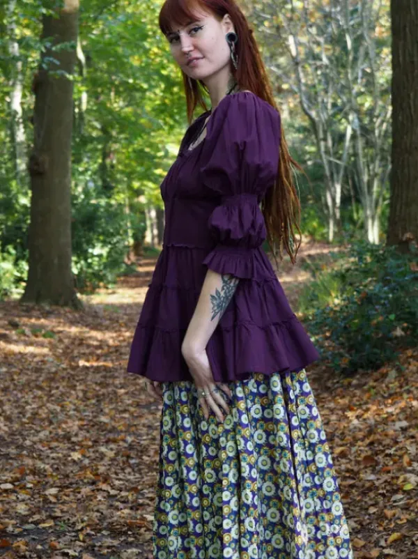 The TwoSisters Tops|Zomer-Boho Blouse Paars