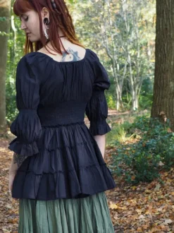 The TwoSisters Tops|Zomer-Boho Blouse Zwart