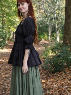 The TwoSisters Tops|Zomer-Boho Blouse Zwart