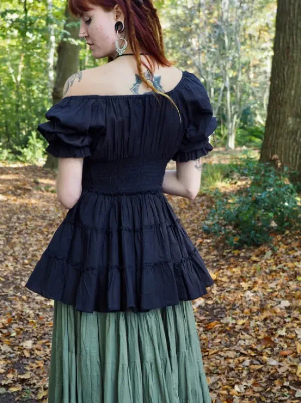 The TwoSisters Tops|Zomer-Boho Blouse Zwart