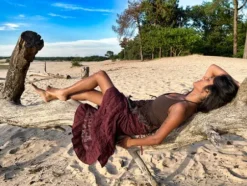 The TwoSisters Tops|Zomer-Boho Top Aphrodite Bruin