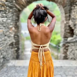 The TwoSisters Tops|Zomer-Boho Top Aphrodite Gebroken wit