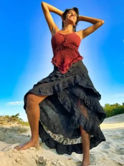 The TwoSisters Tops|Zomer-Boho Top Aphrodite Rood