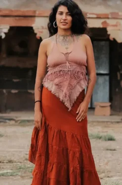The TwoSisters Tops|Zomer-Boho Top Aphrodite Roze
