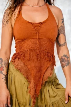 The TwoSisters Tops|Zomer-Boho Top Aphrodite Rust