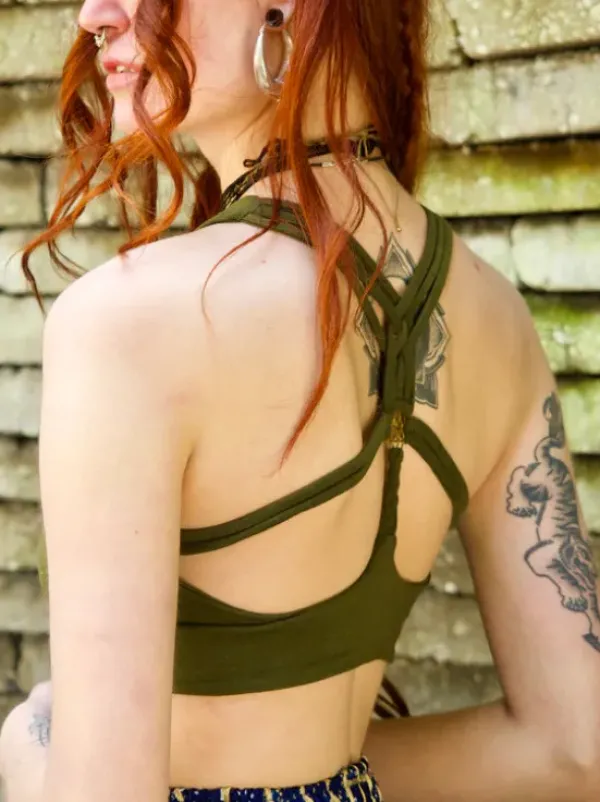 The TwoSisters Tops|Zomer-Bratop Gaia Groen