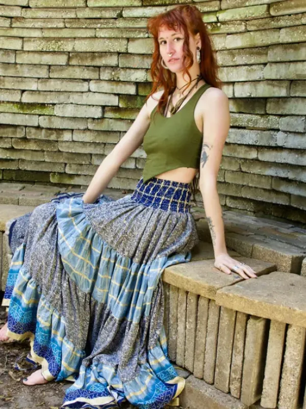 The TwoSisters Tops|Zomer-Bratop Gaia Groen