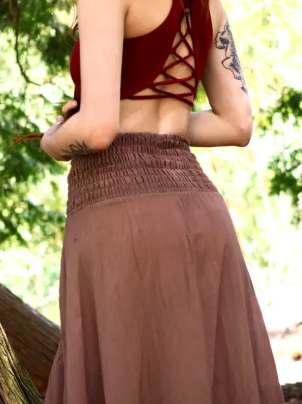 The TwoSisters Tops|Bratops-Bratop Lagherta Marroon Rood