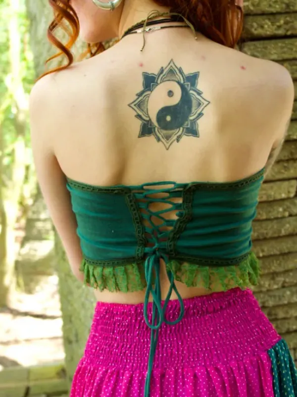 The TwoSisters Tops|Bratops-Burlesque top Groen