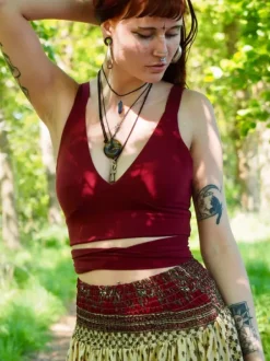 The TwoSisters Tops|Bratops-Demeter Bratop Marroon Rood