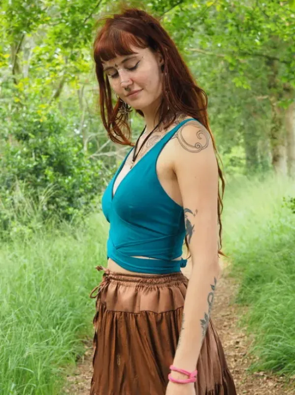 The TwoSisters Tops|Bratops-Demeter Bratop Turquoise