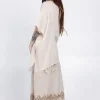 The TwoSisters Plus Size|Nomad Chic Collectie-Desert Breeze poncho Gebroken wit