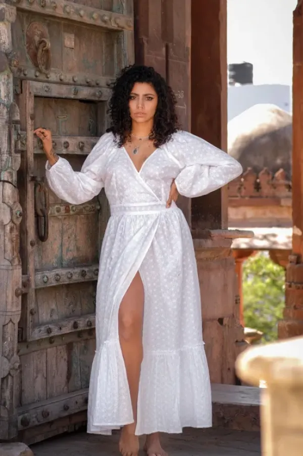 The TwoSisters Bohemian|Bohemian Jurken-Devi Dress Broderie