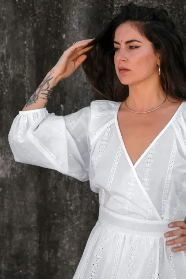 The TwoSisters Bohemian|Bohemian Jurken-Devi Dress Broderie