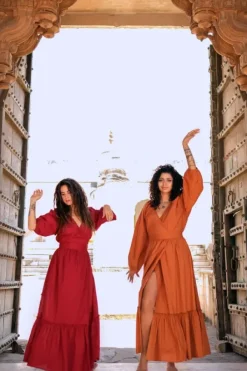 The TwoSisters Bohemian|Bohemian Jurken-Devi Dress Oranje