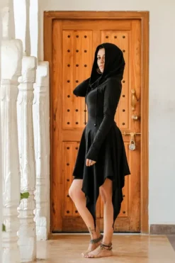 The TwoSisters Plus Size|Gypsy-Elven Pixie Dress Zwart