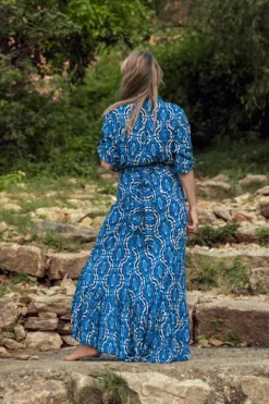 The TwoSisters Ibiza|Flamenco-Flamenco Rok & Blouse Blauw