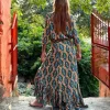 The TwoSisters Ibiza|Flamenco-Flamenco Rok & Blouse Bleu