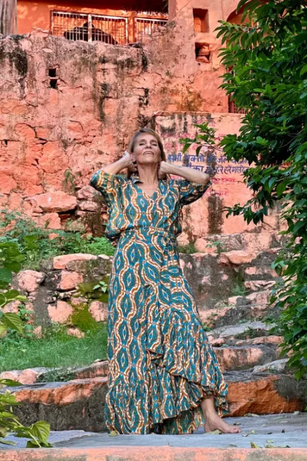 The TwoSisters Ibiza|Flamenco-Flamenco Rok & Blouse Bleu