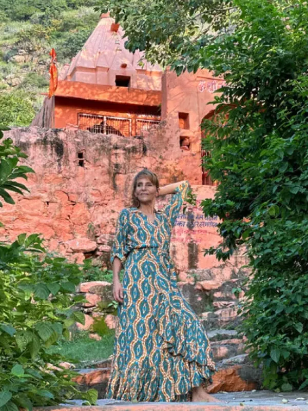 The TwoSisters Ibiza|Flamenco-Flamenco Rok & Blouse Bleu