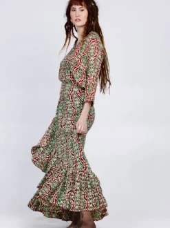 The TwoSisters Ibiza|Flamenco-Flamenco Rok & Blouse Groen