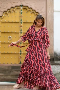 The TwoSisters Ibiza|Flamenco-Flamenco Rok & Blouse Rood