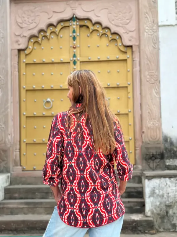 The TwoSisters Ibiza|Flamenco-Flamenco Rok & Blouse Rood