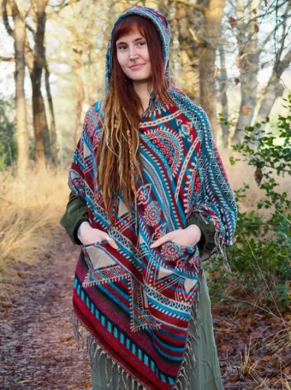 The TwoSisters Plus Size-Fleece Poncho