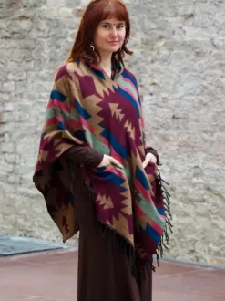 The TwoSisters Plus Size-Fleece Poncho