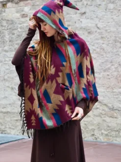 The TwoSisters Plus Size-Fleece Poncho