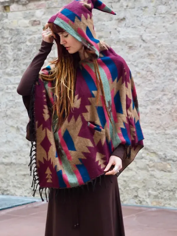 The TwoSisters Plus Size-Fleece Poncho