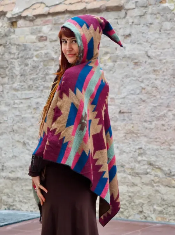 The TwoSisters Plus Size-Fleece Poncho