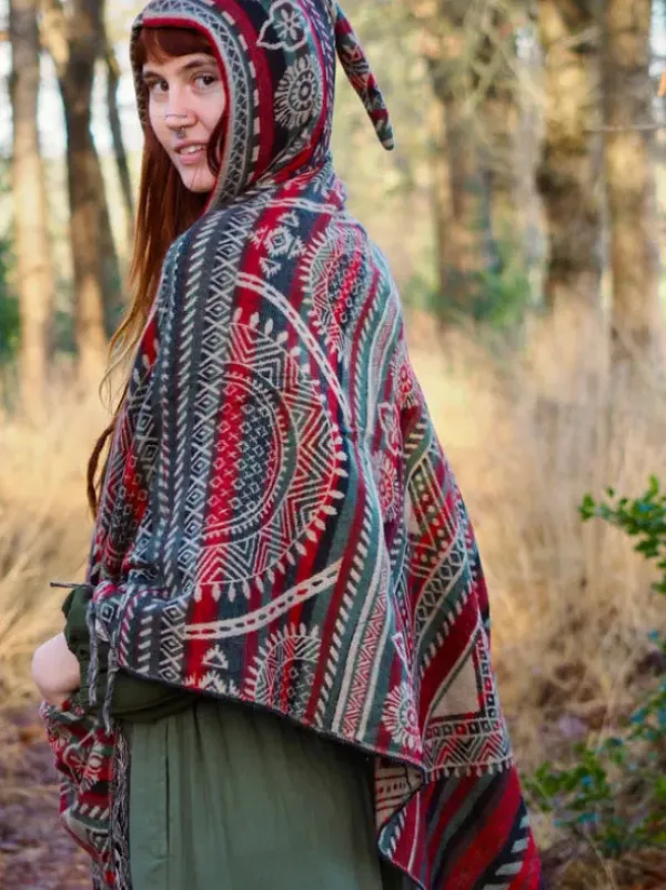 The TwoSisters Plus Size-Fleece Poncho